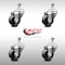 Service Caster 3.5 Inch SS Phenolic Wheel Swivel 1/2 Inch Threaded Stem Caster Set SCC-SSTS20S3514-PHS-121315-4 - alternate 3